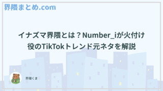 イナズマ界隈とは？Number_iが火付け役のTikTokトレンド元ネタを解説