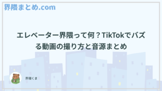 エレベーター界隈って何？TikTokでバズる動画の撮り方と音源まとめ